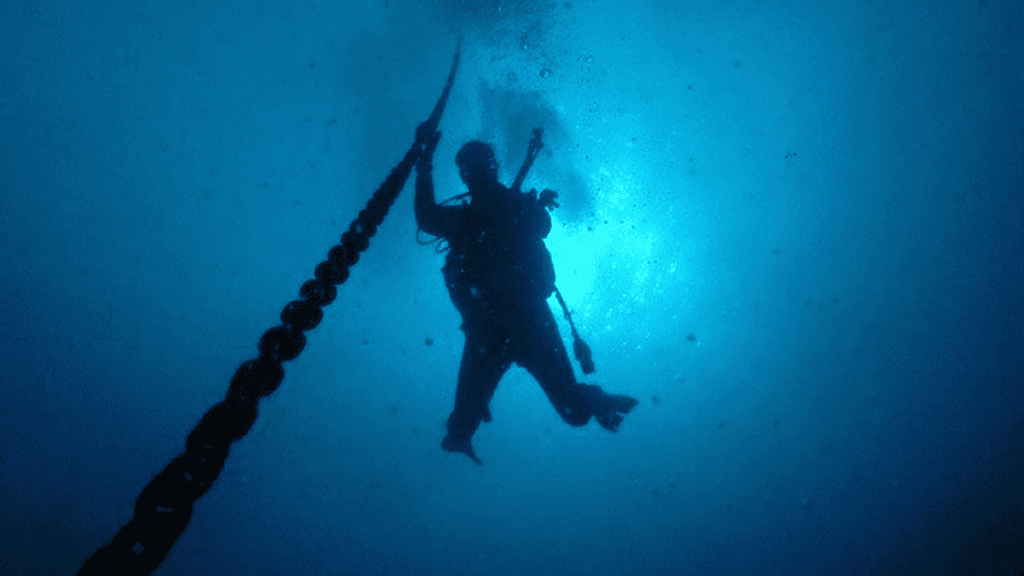 Дайвер на спуске Дайвер на спуске